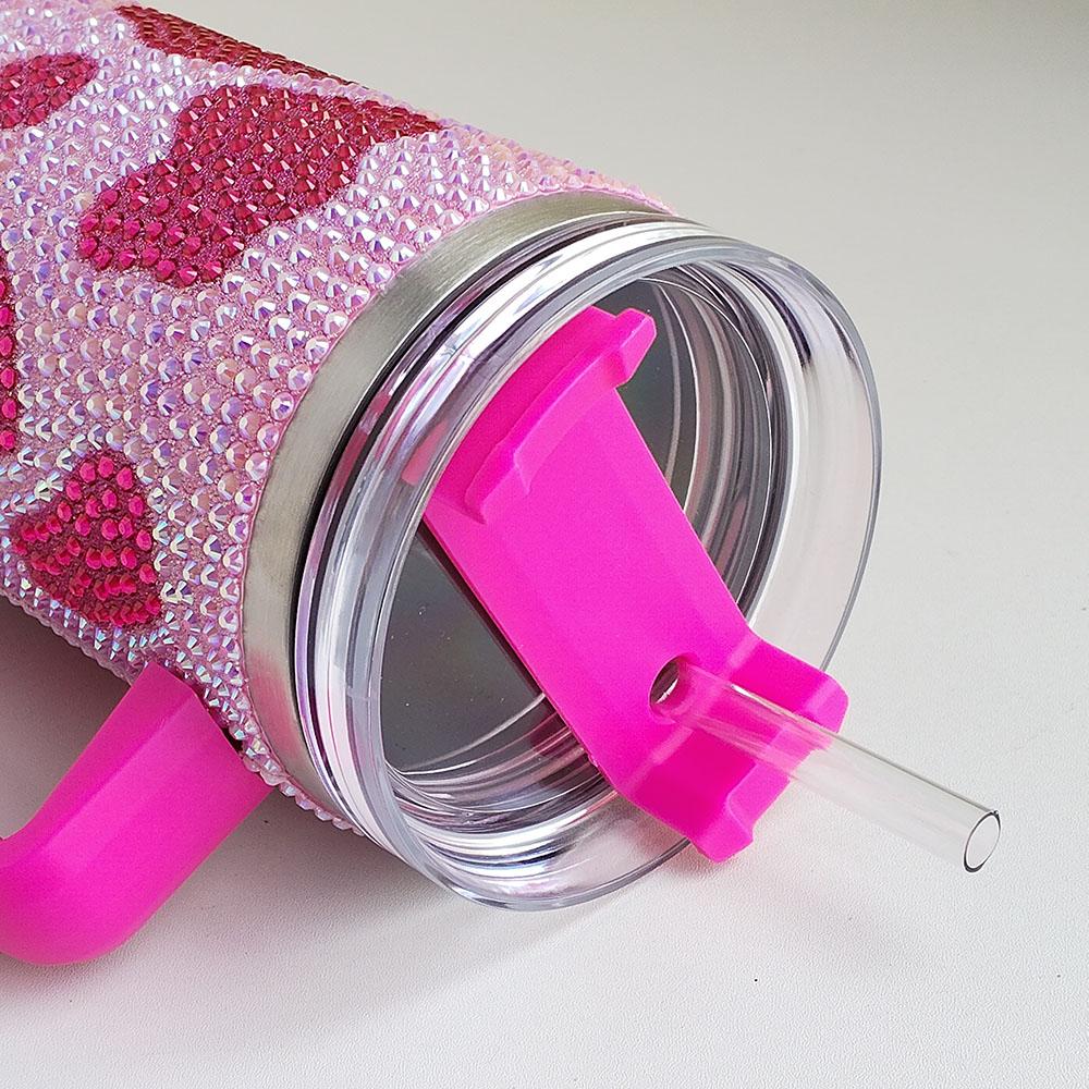 40oz Gradient Glitter Rhinestones Tumbler with Handle - Bling Stainless Steel Water Bottle for IceCoffee, CarAccessories & GymEssentials | Sparkly Diamond Studded Travel Mug for Women, Perfect Birthday Gifts