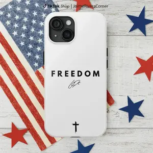 Charlie Signature Freedom Tough Phone Case for iPhone 17 16 15 14 Pro Max 13 12 11 XR XS E Plus Shockproof Drop Protection Durable PC Smartphone Cover Silicone Protective