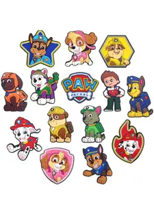 14 Piece Cute Dog Paw PVC Shoe Charms, Sandal Wristband shoe Decorations, Party Gifts shoe accessories, All Seasons Accessory Set