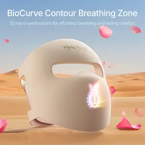 Hello Face Professional LED Light Mask for Face Care, Wireless Rechargeable Facial Device, Gift for Skincare Lovers, 4D Ergonomic Fit