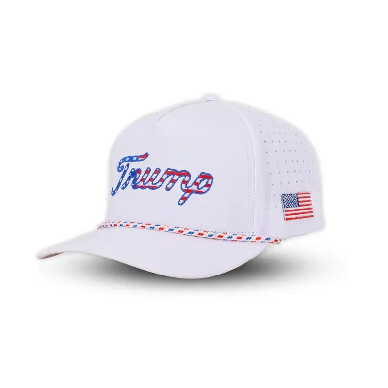 High-Quality Trump Golf Cap - Unisex Casual Style with American Flag Patch, Letters, Sports & Outdoor Hat, High-Quality Choice