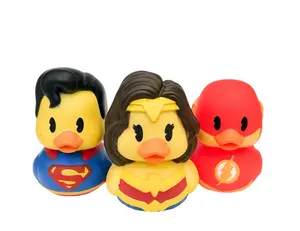 Comic Character Themed Yellow Rubber Duck Ducks - Costume Dress Up Ducking Gift - Individual or Pack of 3 gifts