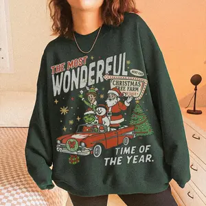 90s Vintage Christmas Shirt ; Retro Santa Crewneck, Xmas Vacay shirt, 90s Christmas Movie Pullover - Grnch - Santa - Elf - The Snowman