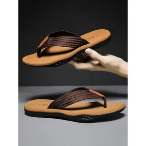 National Day Offers Men's Summer Outfits 2024 Fashionable Non-slip Flip Flops, Sandal, Soft Sole Tong Toe Beach Slippers, Casual Minimalist Outdoor Slippers, Shoes for Men(Sheet)
