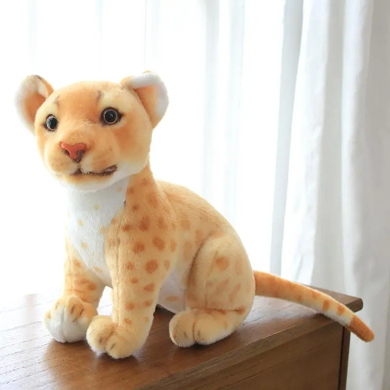 100% New and High Quality Unisex Lifelike Animal Plush Toys - Leopard, Lion, Panther Dolls, Soft Baby Pillows, Animals & Nature Themed Kids Birthday Gifts