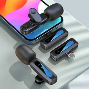 Wireless Microphone, USB Rechargeable Wireless Microphone, Lapel Mic for Video Recording, Teaching, Interviews, Podcast, Audio