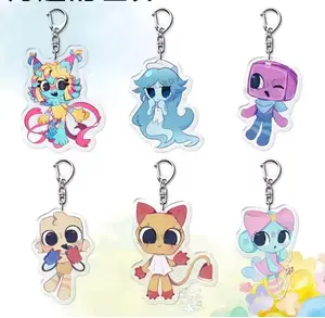 Dandy's World Keychain, Dandy's World Anime KeyChain, Kawaii Cartoon Game Kawaii Keychain for Bag, Key, Gift, Funny Dandy World Character Charm, Accessory for Kids & Fans