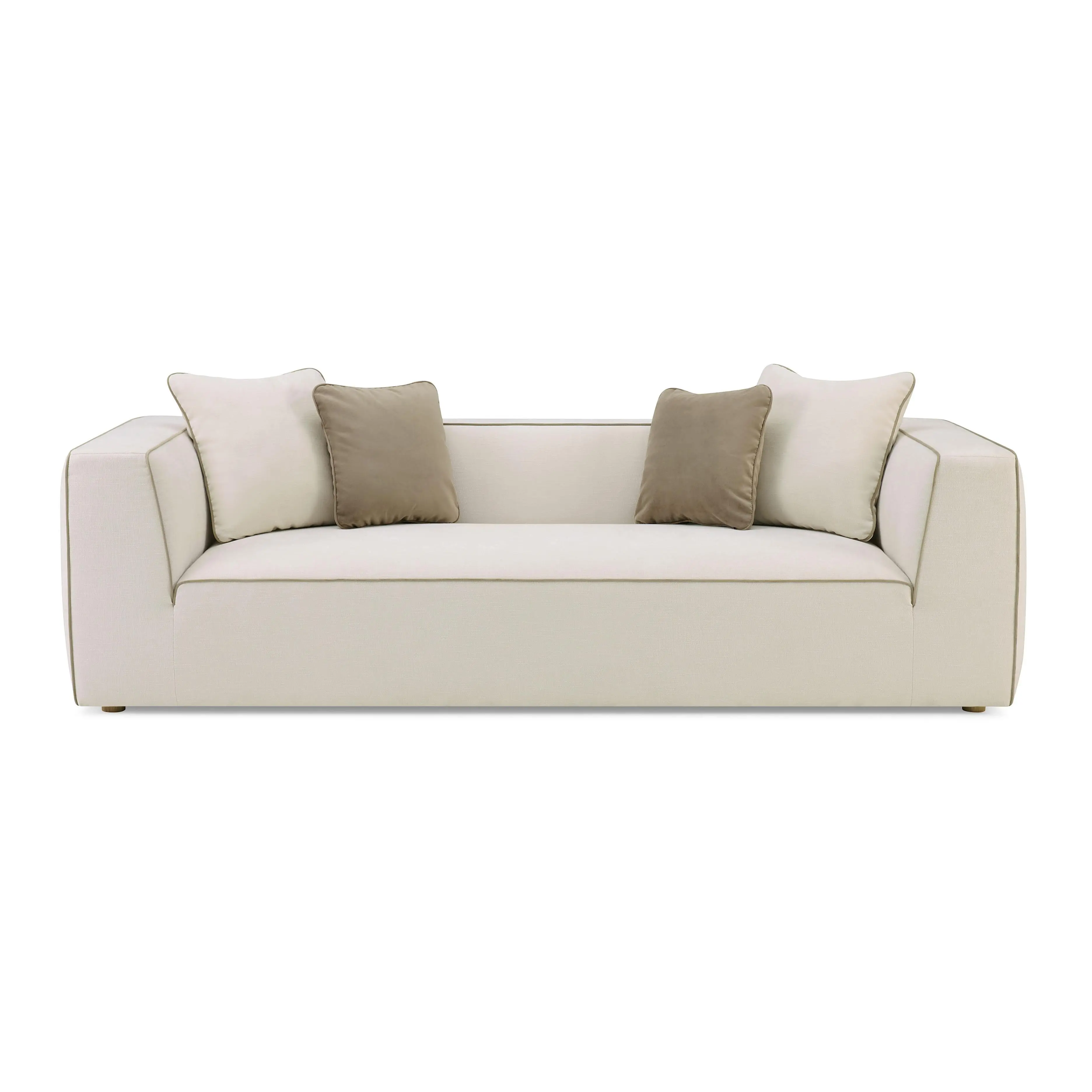 Tristine 96" Cream Contract-Grade Linen Sofa