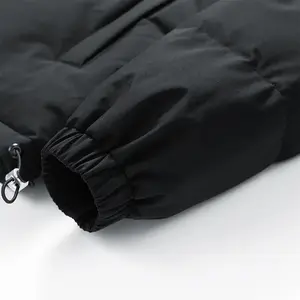Men's Winter Warm Jacket - Black Hooded Design for Cold Weather Protection daily casual wear puffer coat Menswear Tops Zipper Long Sleeve jackets business casual tops Beige Plain winter outfits men jackets puffer jacket men