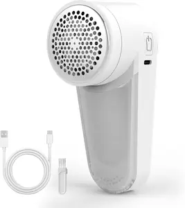 Fabric Shaver, Lint Remover for Clothes, Effectively and Quickly Remove Pills, Sweater Shaver with Stainless Steel Remove Clothes Fuzz, Lint Balls, Pills, Bobbles White