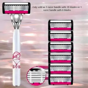 Stainless Steel Shaving Razor Set with Blades, 19-Piece Durable Manual Shaver Kit for Men & Women, Smooth Pain-Free Hair Removal Tool