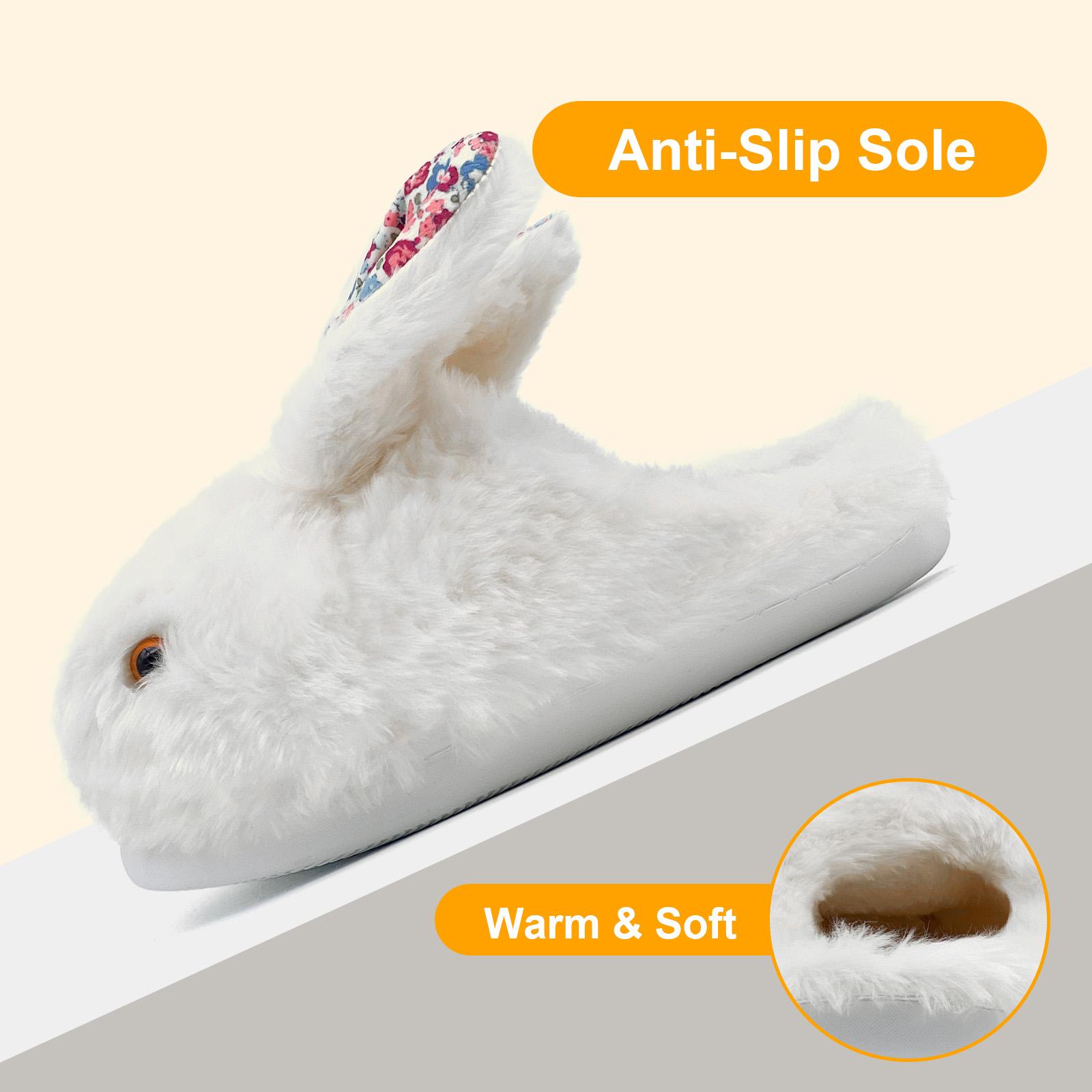 Bunny Slippers for Women Men Cute Plush Rabbit Fuzzy Slippers Soft Fluffy Animal Winter Warm Indoor House Slippers Shoes Footwear Foam Girl Warm Soft Fuzzy Upper Fleece Lining Non-slip Sole Memory Foam Insole Best Gift Bunny Slippers for Women Men Cute Plush Rabbit Fuzzy Slippers Soft Fluffy Animal Winter Warm Indoor House Slippers Shoes Footwear Foam Girl Warm Soft Fuzzy Upper Fleece Lining Non-slip Sole Memory Foam Insole Best Gift