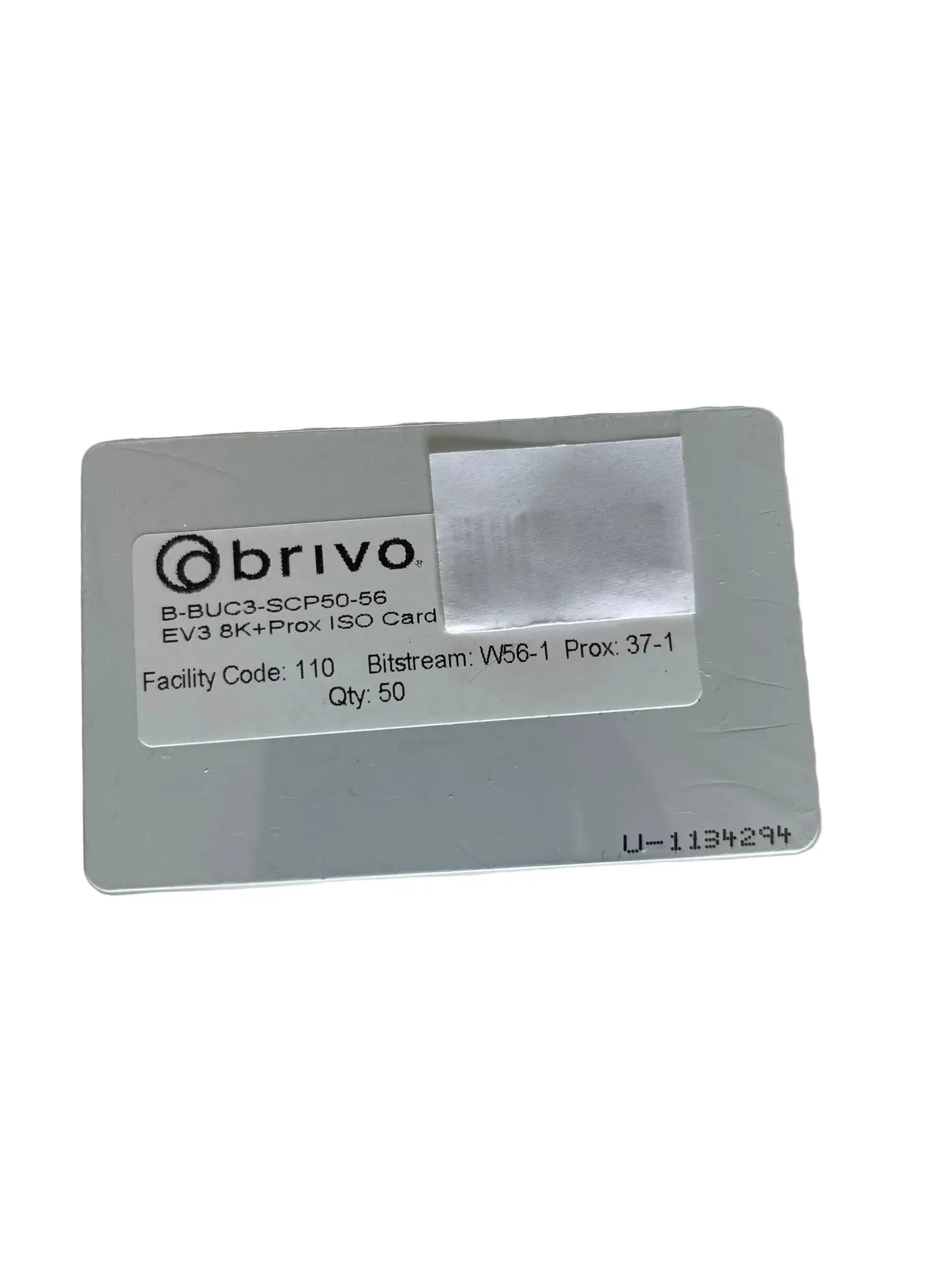Brivo B-BUC3-56-SCP50 Unified Credential — Dual-Tech EV3 Smart Card + 125 kHz Prox (50 Pack)