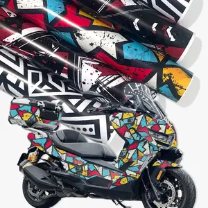 1 Piece Full-Coverage Stylish Car Wrap Outdoor Waterproof Sun Protection Self-Adhesive Body Decal Motorcycle Cool Color-Changing Wrap Suitable for Car Spoilers, Mirrors, Motorcycle Tanks, Skateboards, Bike Frames, Laptops, Helmets, DIY Projects