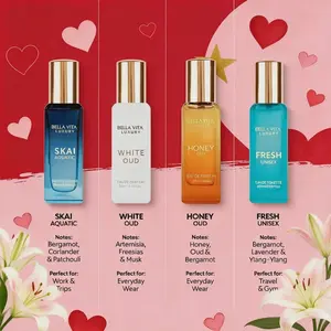 Barevana 4pcs Perfume Set for Women & Men, Unisex Fresh Floral & Aquatic Scents, 4x20ml Travel Size Edp, Tiktok Viral Perfumetok Must-Have