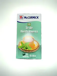 Te de Hierbabuena McCormick (25 bolsas) | McCormick Spearmint Herbal Tea (Hierbabuena) – Caffeine Free Herbal Infusion – 25 Tea Bags, 35g