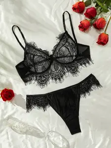 Plus Size Lace Lingerie Set with Steel Support, Fashionable Comfort Design, Perfect for Daily Wear & Special Occasions