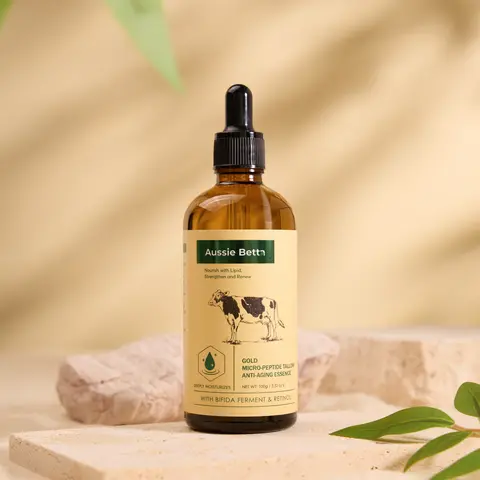 aussiebetta Firm Anti-Aging Rejuvenating Beef Tallow Serum with Retinol, Peptides & Niacinamide - Non-Toxic, Cruelty-Free Brightening Hydrating Repairing Formula for Skin Repair, Pore Refinement