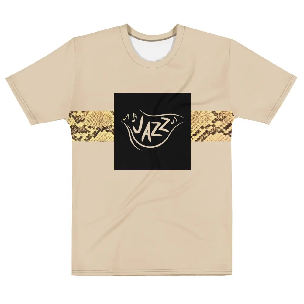 Jazz All-Over Print Men's Crew Neck T-Shirt