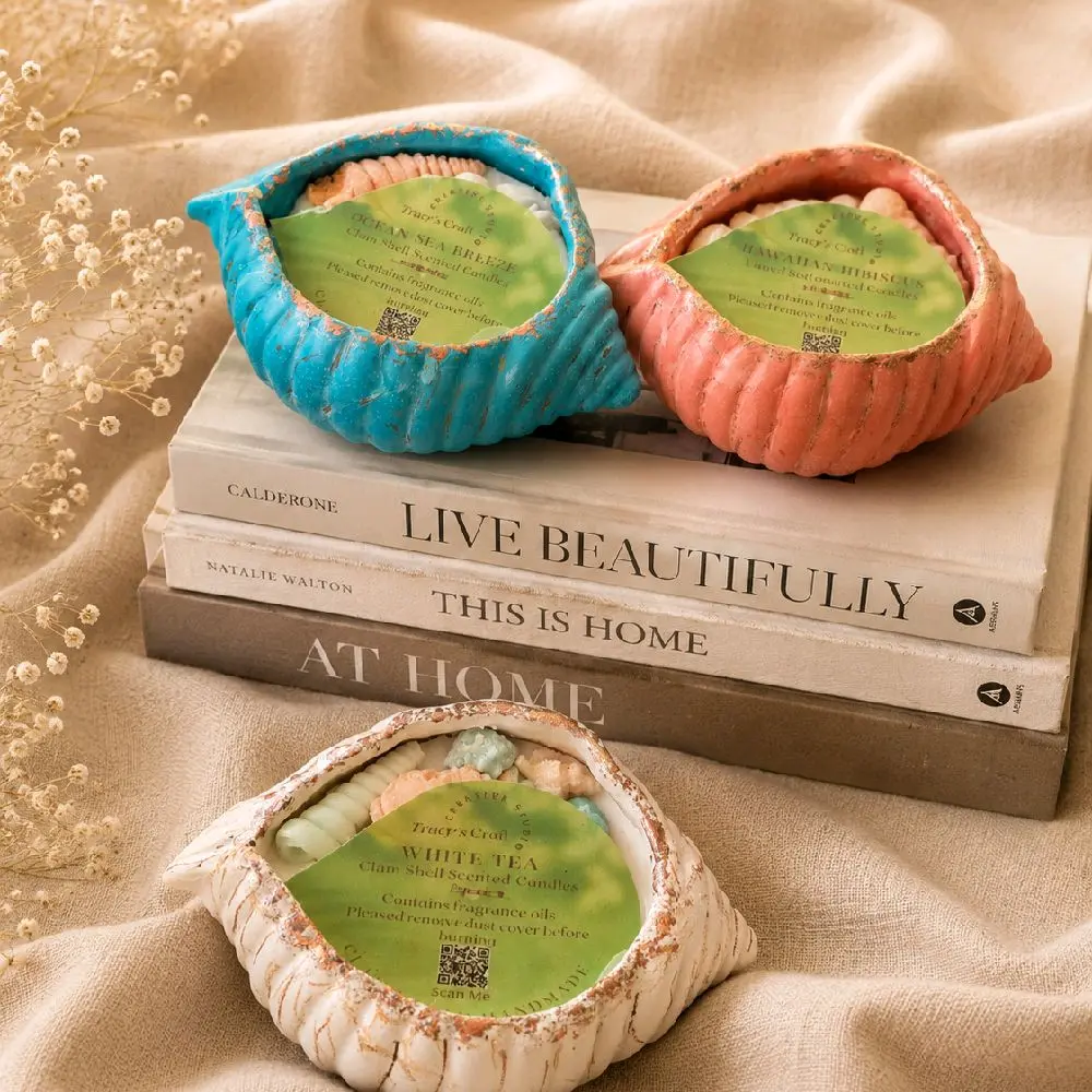 Coastal Luxe Shell Candles 7oz