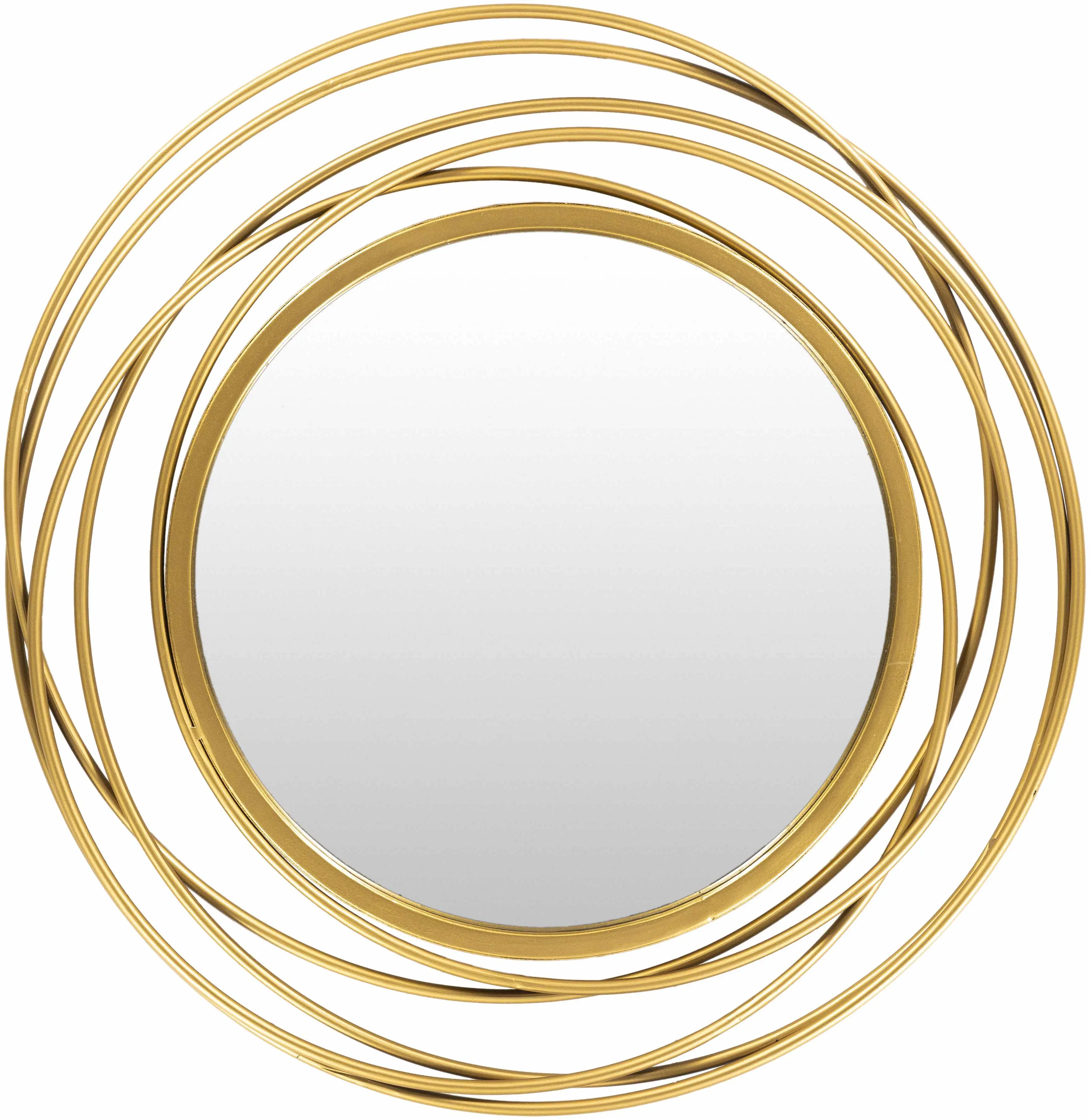 Monamon Round Rattan Frame Mirror, Contemporary Home Decor Piece, Decorative Room Decor for Living Spaces