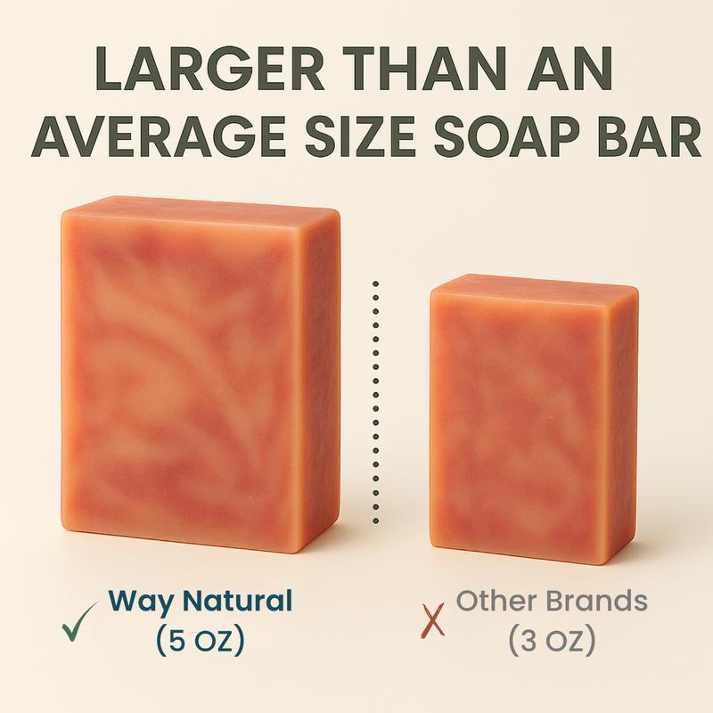 Cherry Almond Honey Oatmeal Lavender Goat Milk Soap | Way Natural | 3 Large 5 oz Bars | 100% REAL RAW GOAT MILK | Moisturizing Hand & Body Natural Soap | Nourishing and Long Lasting | Made is USA