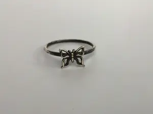Butterfly Stacking Ring. Sterling silver stacker jewelry mix and match. Moth jewelry butterfly jewelry.