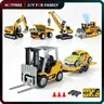 Hotfree 1/64 Mini RC Forklift ‑ RC Construction Truck, Excavator Bulldozer Dump Truck Crane Toy, 11‑Channel 2.4Ghz Remote Control Alloy Vehicle with USB Recharge, 2‑in‑1 Lift Fork & Hook, USB‑C Charging, Ideal Boys Kids Gift for Birthday & Christmas