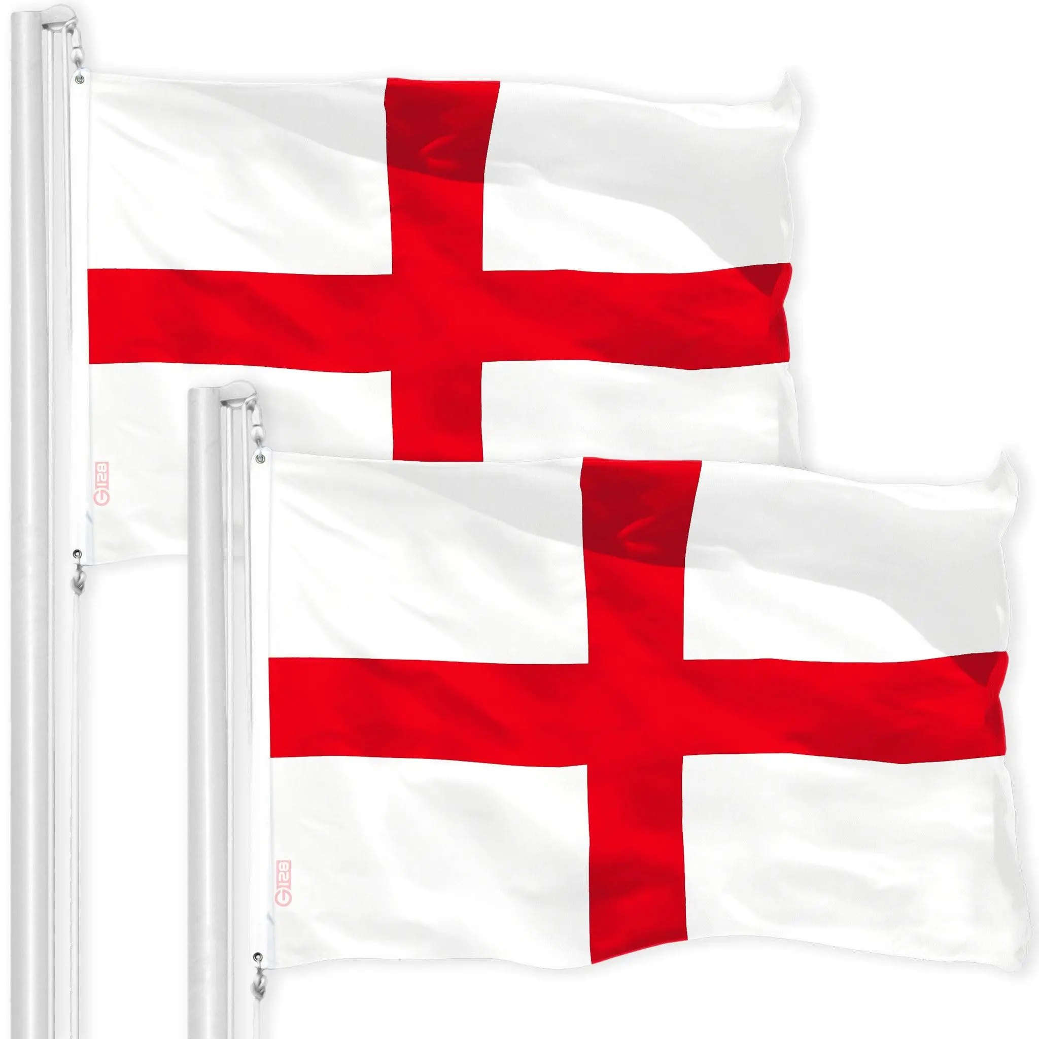 England English Flag 3x5 Ft 2-Pack 150D Printed Polyester By G128