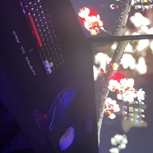 KTC Mouse Pad Design For Gamers, 27.5 x 11.8 in Natural Rubber, Oversized Cloth Surface, Color Box, Neatly Stitched Edges