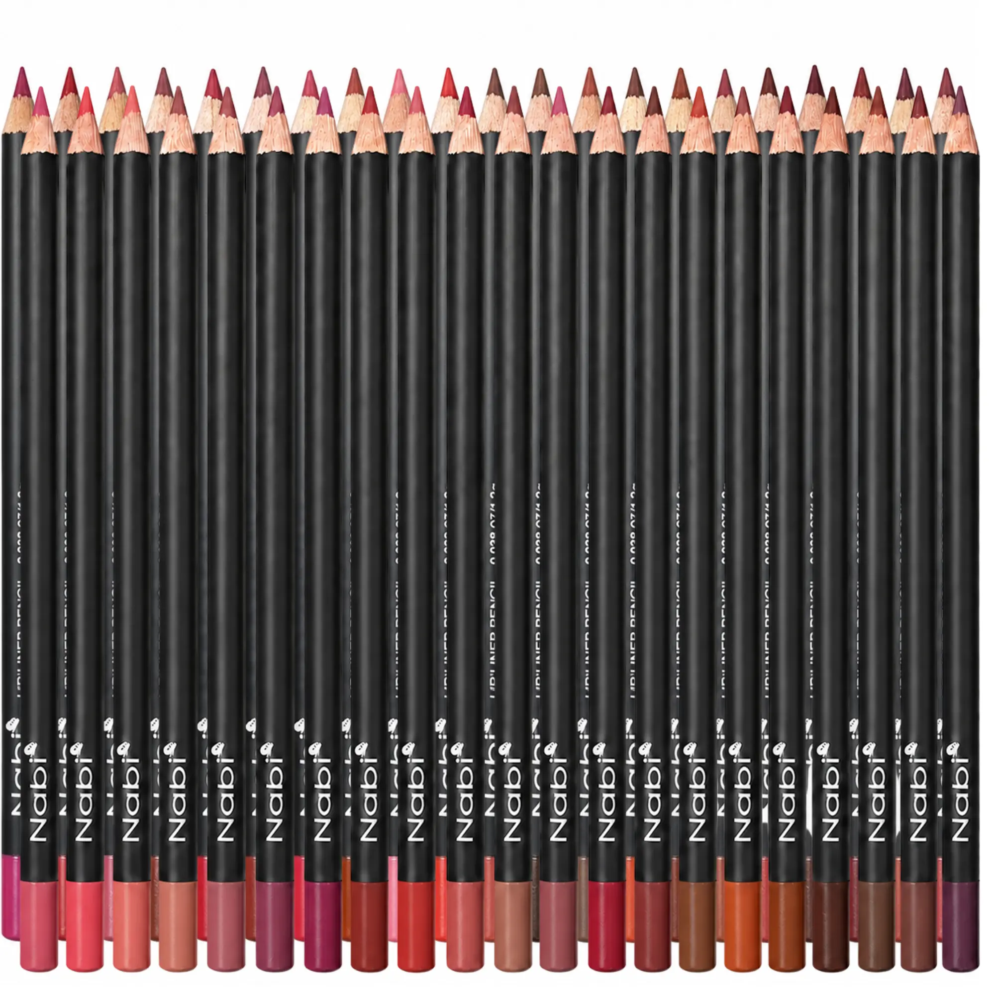 54 PCs NABI Lip Liner and  Eyeliner Pencils - Long Lasting, High Pigment, Smudge-Proof Makeup Set. Perfect for All-Day Wear, Easy to Apply- Matte