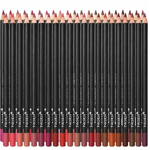54 PCs NABI Lip Liner and  Eyeliner Pencils - Long Lasting, High Pigment, Smudge-Proof Makeup Set. Perfect for All-Day Wear, Easy to Apply- Matte