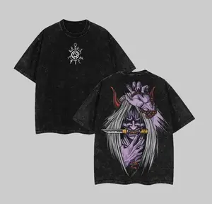 Minato Reaper Death Seal - Shinigami Anime Double Printed Vintage Washed Tee Unisex Oversize Anime Manga Washed Heavyweight Cotton T-shirt, Gift For Anime Fan, Anime Lover