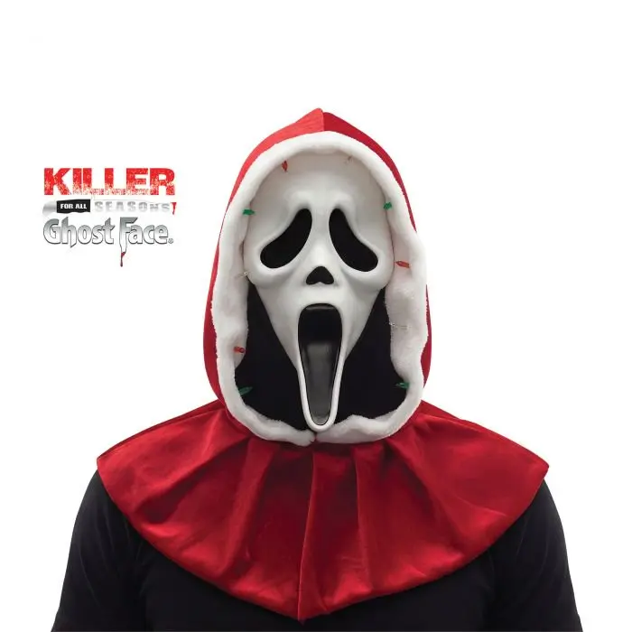 Fun World Creepy Christmas Ghost Face Light Up Christmas Mask
