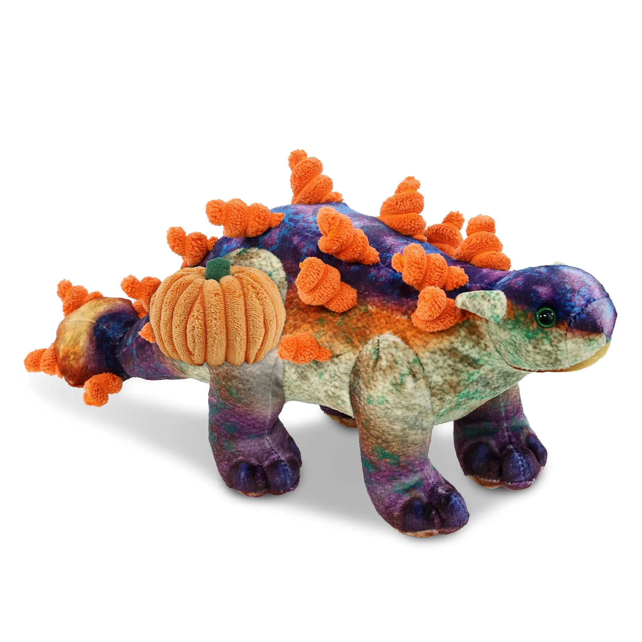 WILD COLLECTION PLUSH - ANKYLOSAURUS DINOSAUR 15" WITH PUMPKIN PLUSH