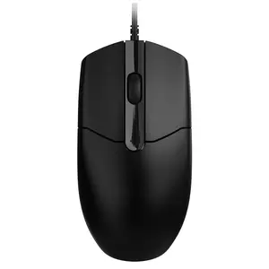 AJAZZ Wired Office Light Sound Optical Mouse NJ01 Ergonomic Mouse DPI1000 Optical Engine Chip 125Hz Matte Surface PC Roller Lightweight 78g Suitable for Light Sound Use in Office Environments Ergonomic Computer Mouse