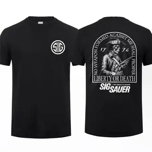 Sig Sauer LIBERTY OR DEATH 2 Sided T-shirt - Crew Neck Short Sleeve Casual Cotton, For Size S To 5XL - Gift Men's Clothing, Sig Graphic Tees