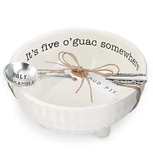 'Holy Guacamole'  Bowl and Spoon Dip Set