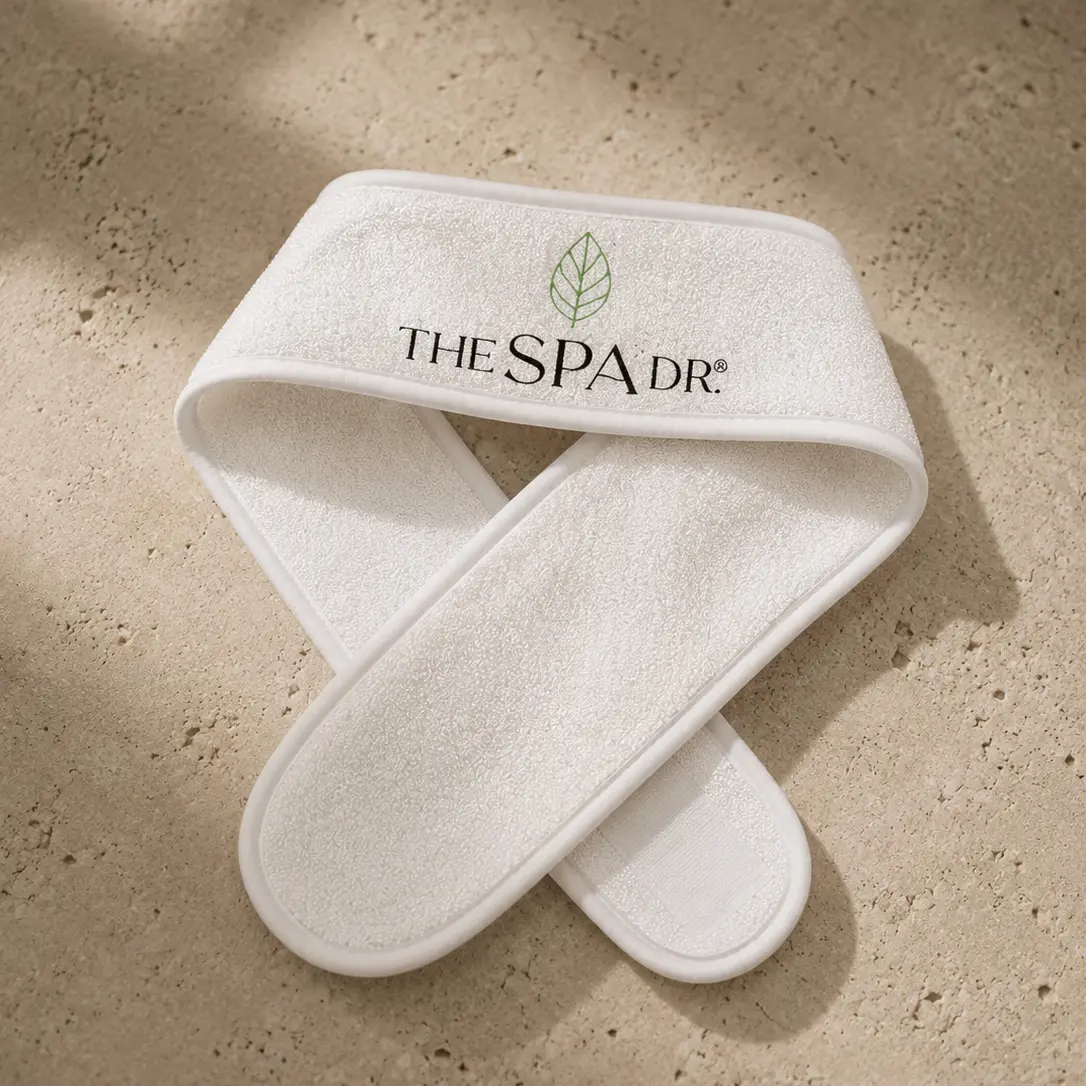 The Spa Dr.® Skincare Headband | Spa Facial Headband for Makeup, Soft Knit Fabric Elastic Headbands on Forehead, Adjustable Fit Face Towel | Perfect for Beauty Routine Use