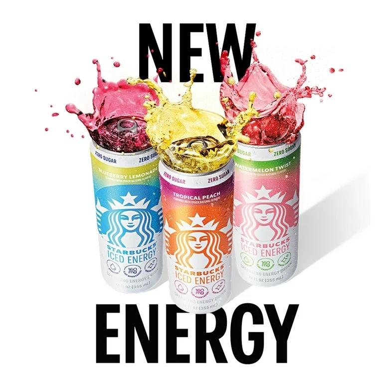 Starbucks Iced Energy Watermelon Twist 12 fl oz Can Beverage Drink Sport Sugar