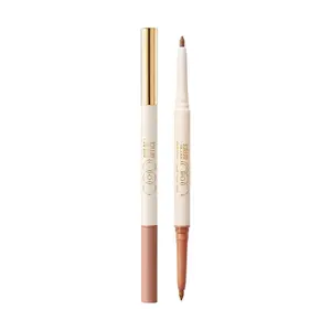 OUT OF OFFICE Dual-Ended Lip Liner & Base - #01 Nude Apricot | 2-in-1 Sculpting Lip Pencil for Full, Matte Lips