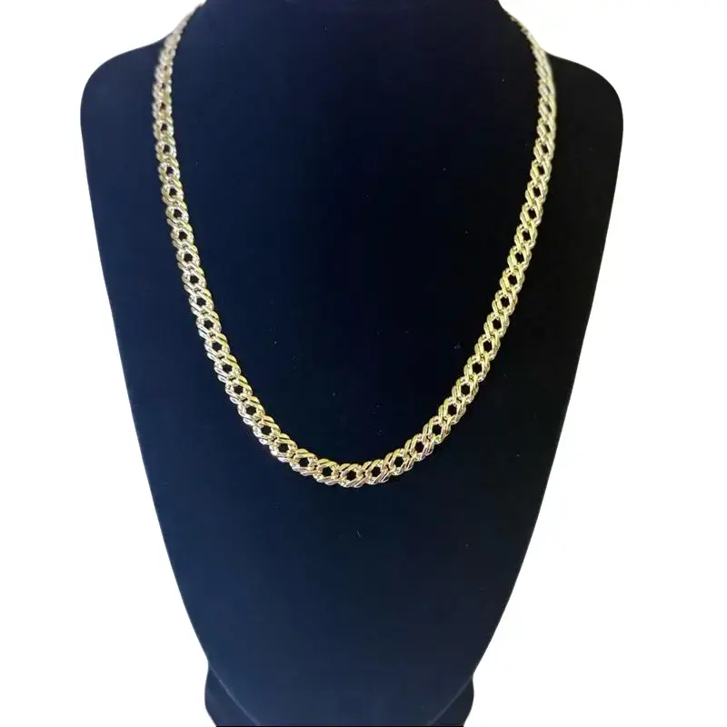 Elegance Chain - 6mm Thick Intricate Link Design Necklace for Women, Size 18, Versatile Fashion Accessory for Casual & Formal Occasions