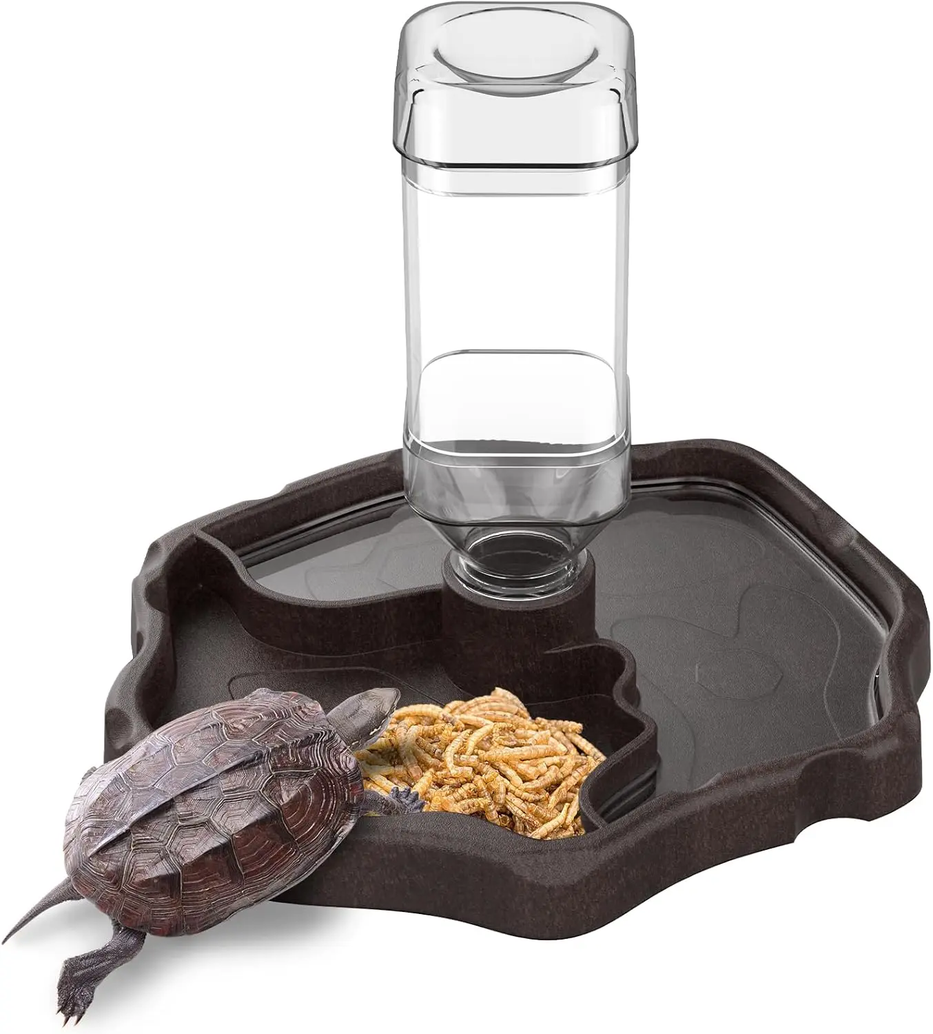 Automatic Reptile Water Feeder, Tortoise Water Bottle, Turtle Food and Water Bowl, Water Dispenser for Snake Bearded Dragon Lizard and Chameleon