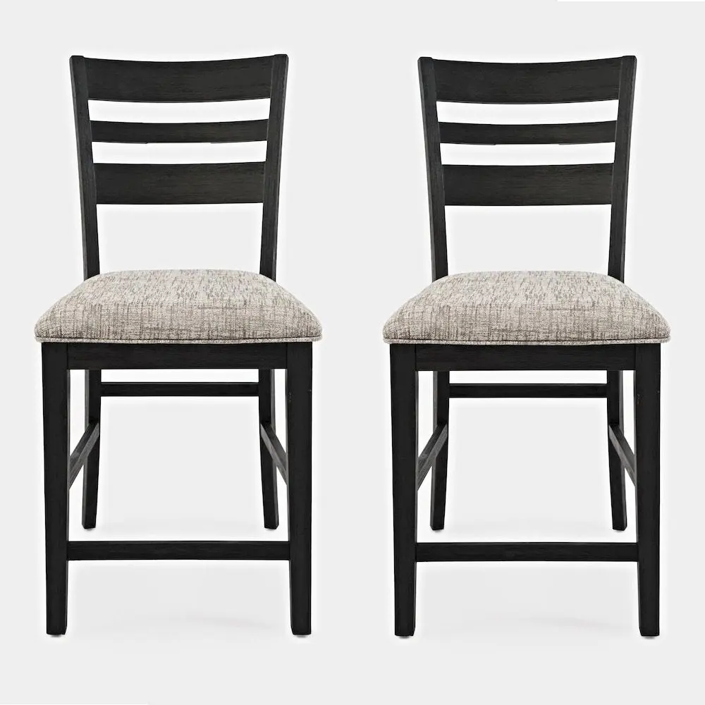 Altamonte Contemporary Ladderback Upholstered Counter Stool (Set of 2)