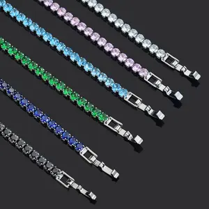 FASHION4U - 4mm Micro-inlaid Zircon Tennis Bracelet for Women 2025 New Men Bracelet Homme Jewelry Accessories