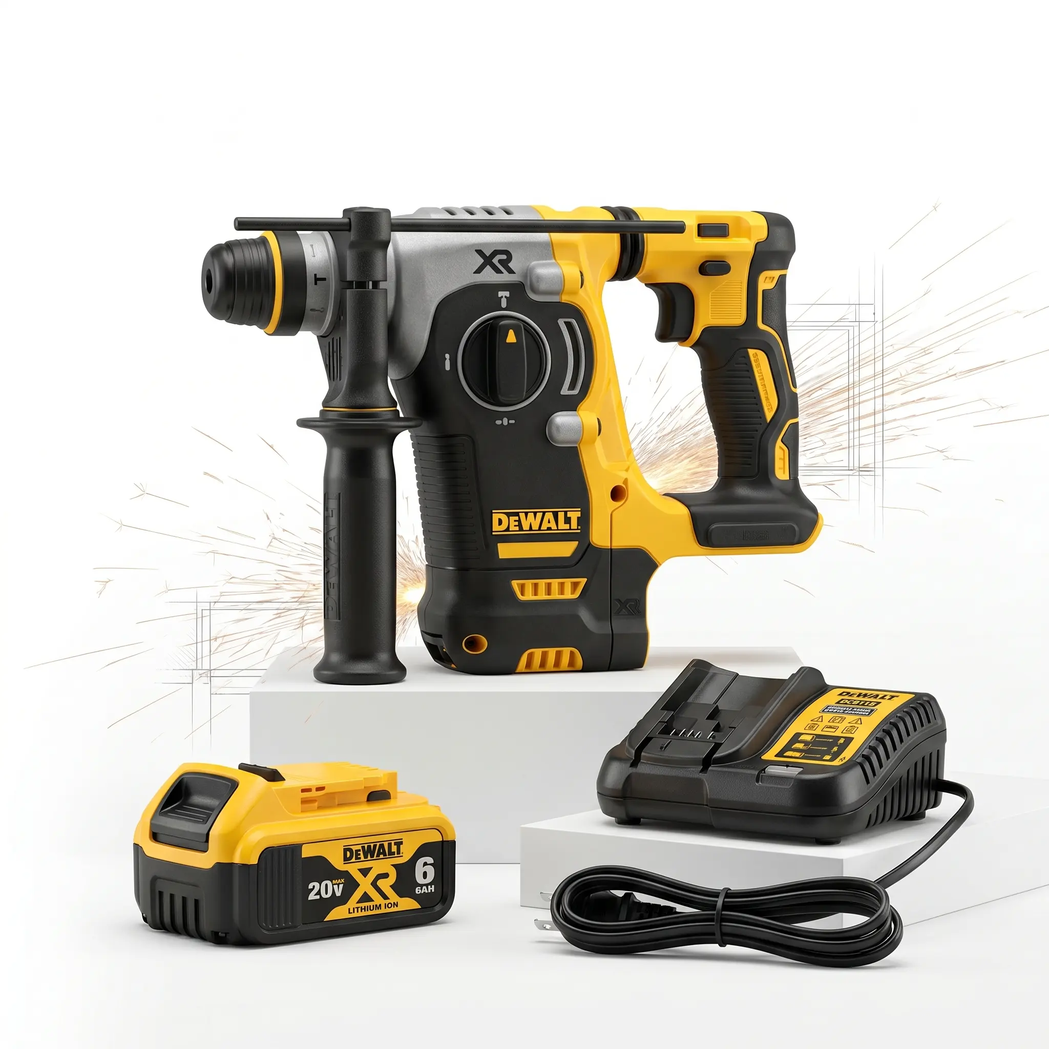 Dewalt DCH273 20V MAX Rotary Hammer Drill | Brushless Cordless Impact Hammer for Home Improvement & DIY Projects | Powerful & Durable Tool