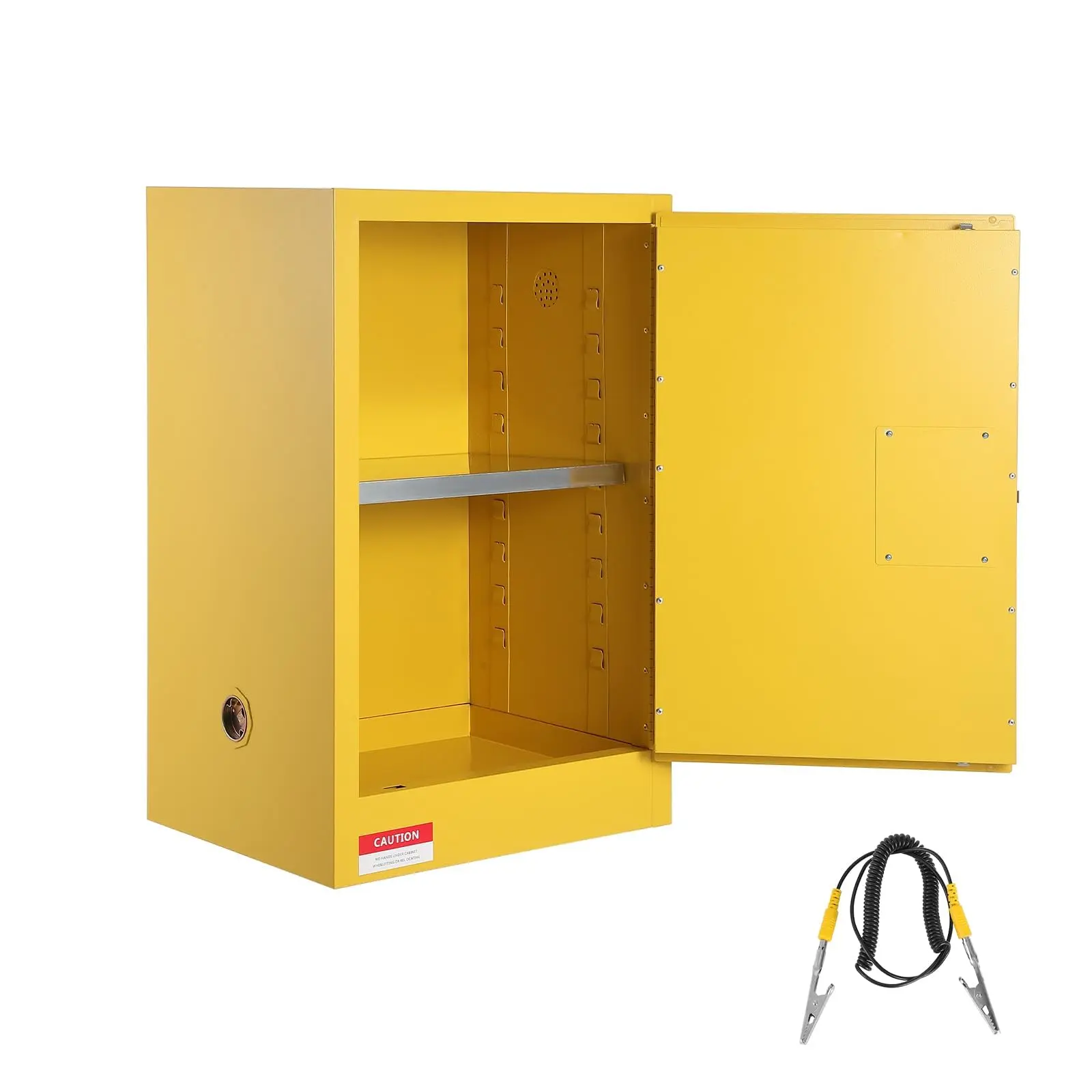 18x23x65in Heavy Duty Steel Hazardous Storage Flammable Cabinets with Spill Containment Tray - Fire Resistant Safety Cabinet for Flammable Liquids with Ventilation Holes & Grounding