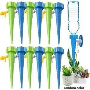 24 Pcs PP Self-Siphon Watering Devices, Auto Irrigation Controller, Multi Zone Watering, Precise Humidity Control, Indoor Garden Office Plants, Random Colors