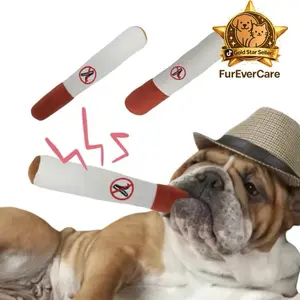 Funny Dog Cigar Plush Toy Sound Puppy Toys for Small Resistant Squeak Dogs Indestructible Dog Plush Chewing Toy Pet Bite Toys NONE