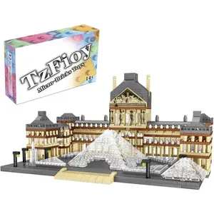 Santorini Greece Micro Brick Building Set (4310 Pieces) – Landmark Model Educational Toy Gift for Kids and Adults